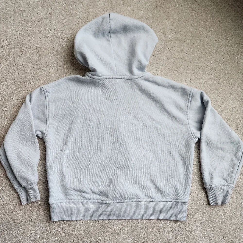 Kids, Old Navy, Light Blue Hoodie with Fuzzy Pink Heart